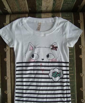 Новая футболка с кошкой Москва