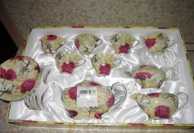 Фарфоровый чайный сервис на 6 персон из 15 пр Москва