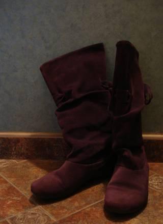 Сапожки из замши Москва