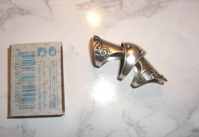 Серебряное кольцо - палица. 925 проба Москва