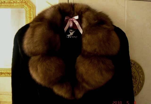 Новая норковая шуба с воротником из соболя Москва