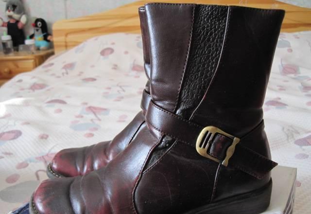 Сапоги весна-осень, кожа,  р.34, 21.5 см Москва