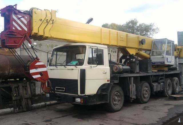 Автокран "Газакс" на базе маз, г/п.50тонн, в/с 34 Москва