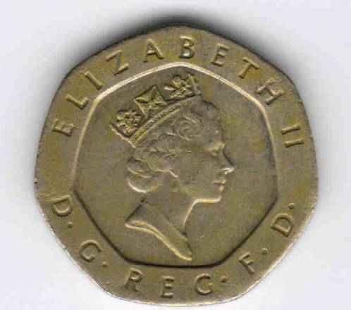 Монета. Великобритания. 20 Pence. 1995 г. Саратов