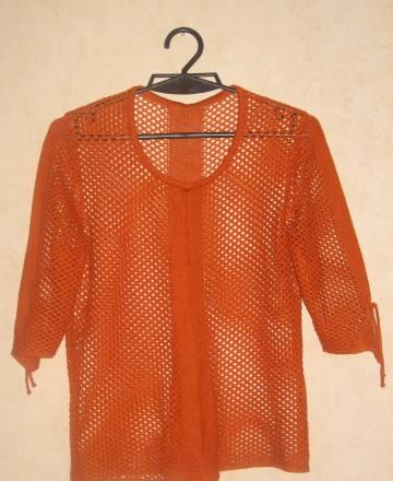 Кофточка женская сетка рыжая Москва