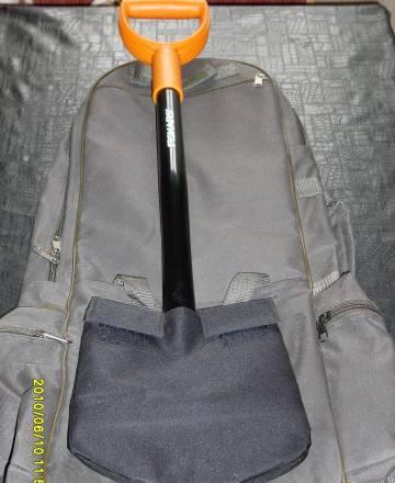 Лопата короткая Fiskars, рюкзак кладоискателя Москва