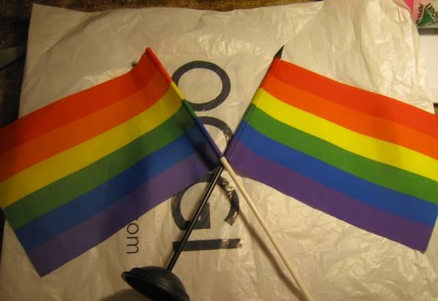 Радужные флажки Москва