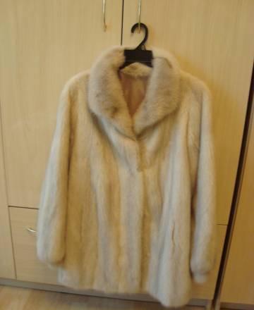 Новая норковая шубка редкого сливочного цвета Москва
