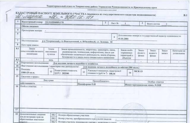 Продам земельный участок Темрюк