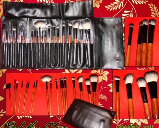 Набор из 18 натуральных кистей для макияжа. кисти Москва