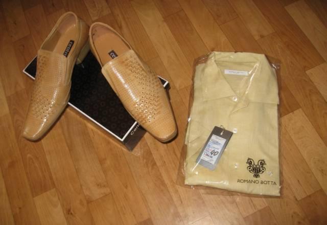 Новая льняная рубашка Romano Botta Москва