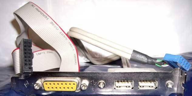 D-SUB 15 pin + USB 2,0 разъёмы на доп. планке Москва