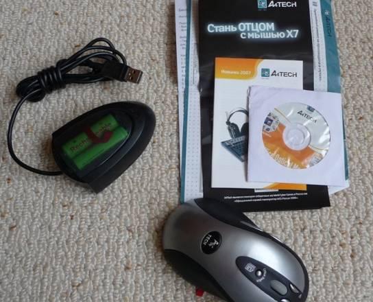 Мышь оптическая беспроводная A4 Tech мало б/у Москва