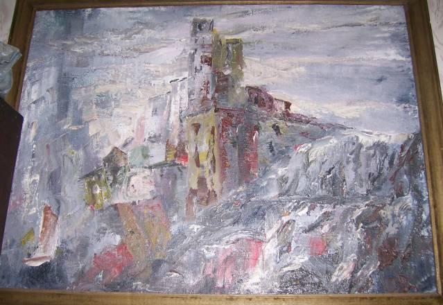 Картина маслом"Замок в горах" Москва