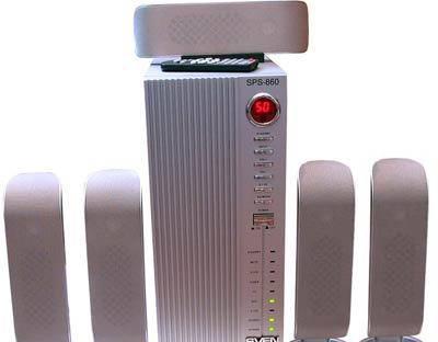 Акустика 5.1 sven SPS-860 с д/у, 80W - новая Москва