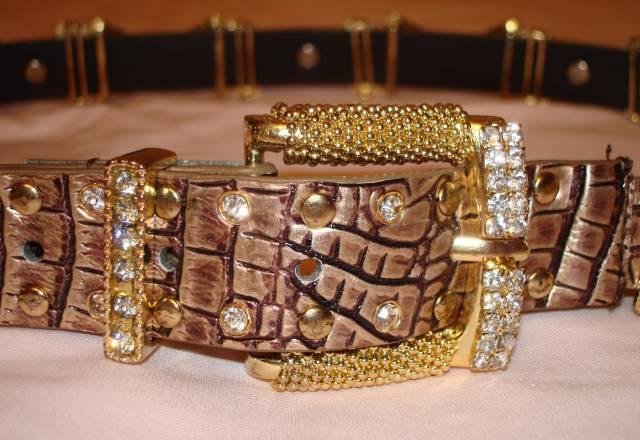 Стильный ремень нат. кожа со стразами Москва