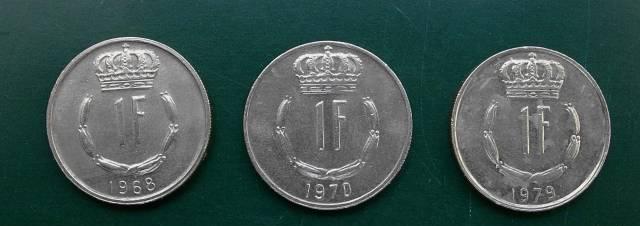 Люксимбург 1 франк 1968-70-79гг Челябинск