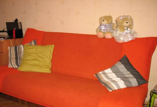 Диван двуспальный цвета оранжевой зари Москва