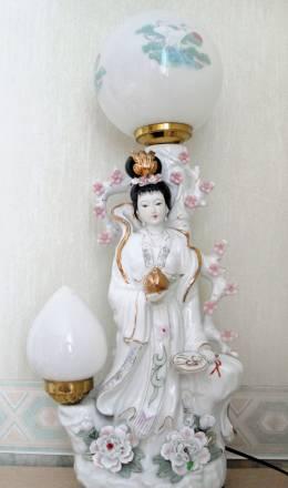 Китайский настольный фарфор.светильник руч.раб Москва