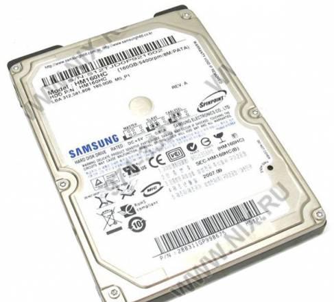 Хард Samsung HM160HC 160Gb 2,5" IDE б/у Челябинск