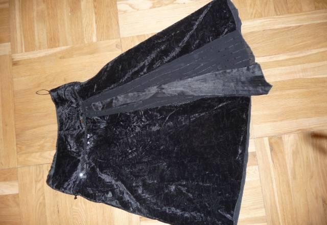 Юбка бархатная со вставкой Санкт-Петербург