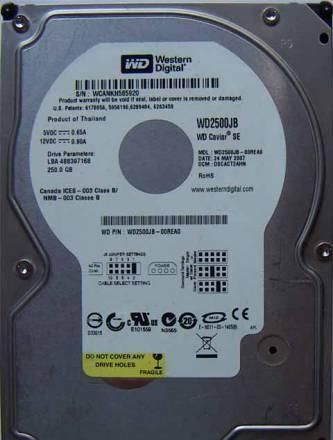 WD2500JB 250Gb мертвый Москва