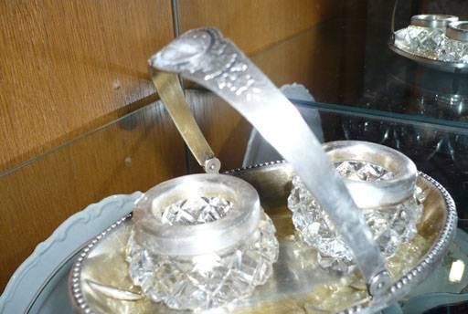 Серебро(875 проба),мельхиор,хрусталь СССР Москва