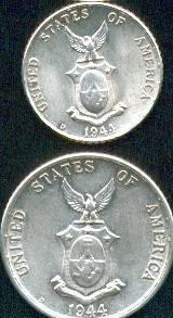 Серебро.Монеты-2шт.Филипины.1944г Состояние отличное. Черниговка