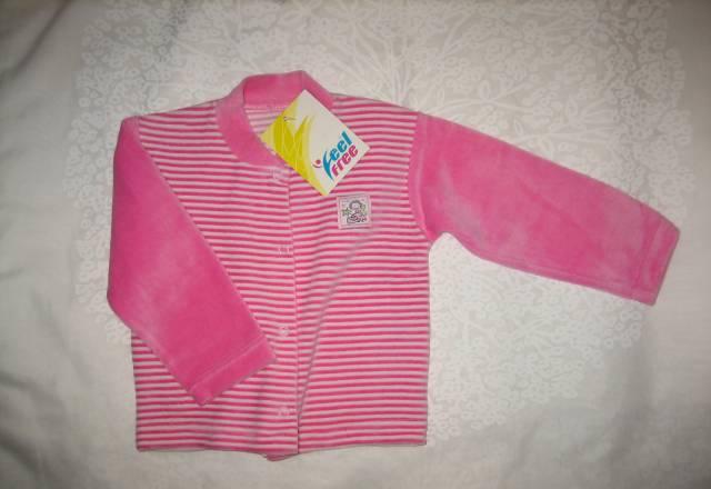 Нов. велюровая кофточка Feel free на 80 или 18 мес Москва