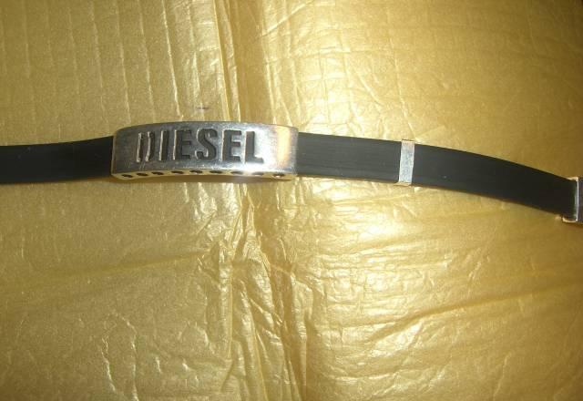 Мужская цепочка "Diesel" из каучука и серебра Москва