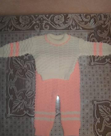 Вязанный костюм для девочки от 0 до 6 мес Красноярск