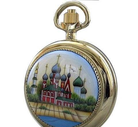 Элегантные карманные часы Чайка Финифть Москва