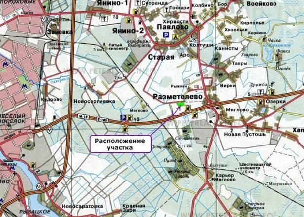 Участок -2,78 га   в 9км. от С-Пб Санкт-Петербург