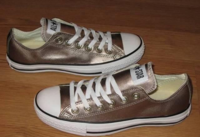 Converse ALL star pewter Золотые Москва