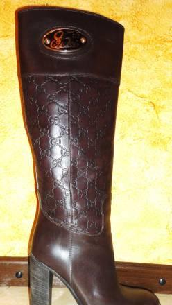 Сапоги оригинал Gucci 85th 38,5 коричневые Москва