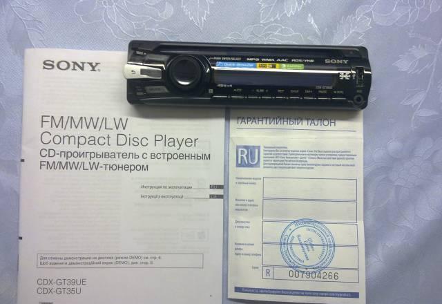 Автомагнитолла с USB sony CDX-GT 39UE Санкт-Петербург