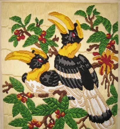 Вышитая картина. "Туканы" Москва
