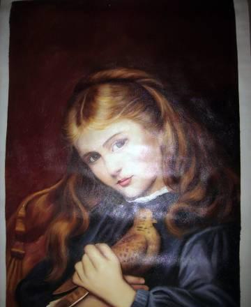 Девочка с голубем 61 х 91 см. Холст, масло Москва