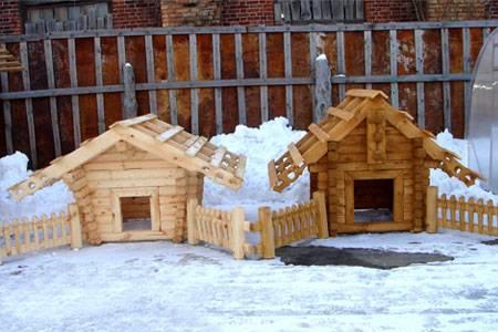 Будка для собаки с забором Москва