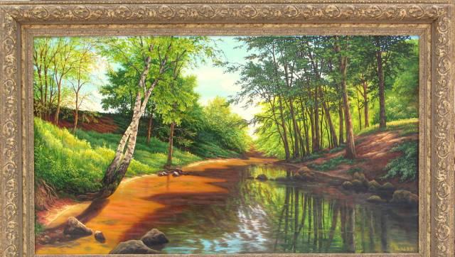 Картина"Мелководье" холст, масло Москва