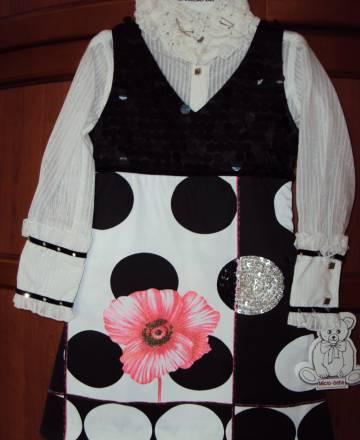 Красивое платье+блузка, новый комплект Москва