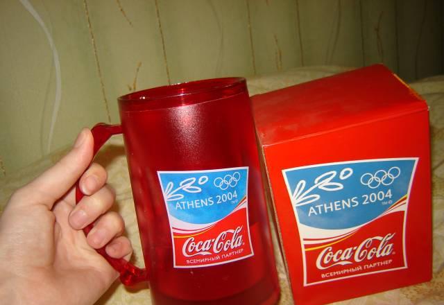 Кружка охлаждайка от Coca-Cola Олимпиада 2004 Москва