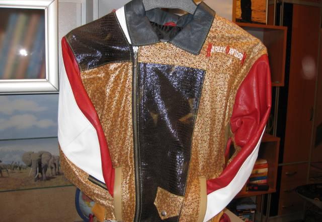 Куртка кожаная для дев. разноцветная. Новая Санкт-Петербург