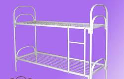 Кровать металлическая двухъярусная строительная Омск