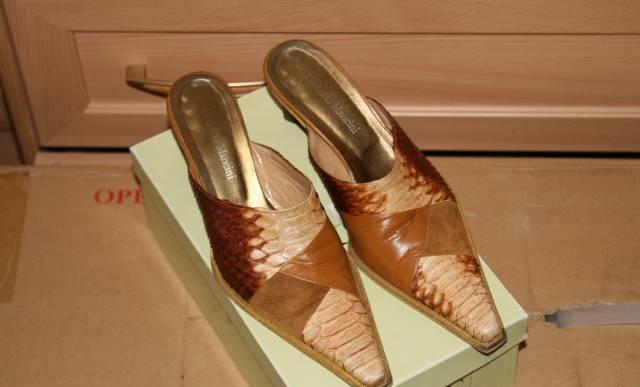 Сабо из кожи питона р.36 Москва