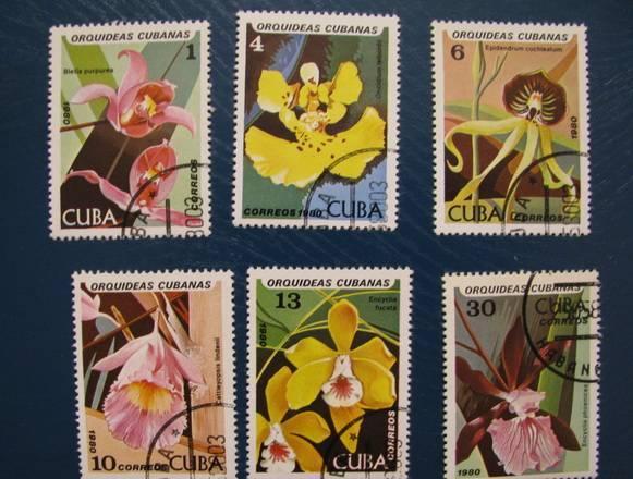 Куба марки 1980 (орхидеи, гаш.) 6/6 Новосибирск
