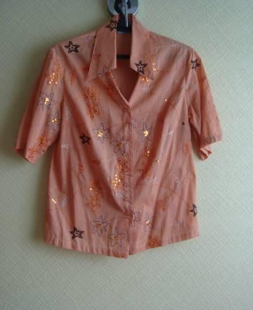 Хлопковая дизайнерская блузка  р.52-54 Москва