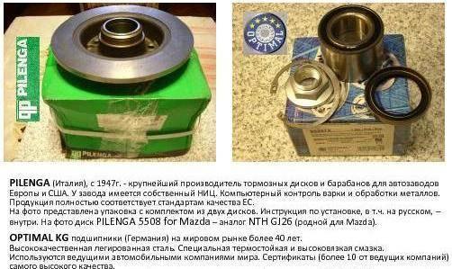 Подшипник, Тормозные диски Задней оси Мазда-626 GD Москва