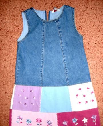 Джинсовый сарафанчик на девочку 116-134см (новый) Москва