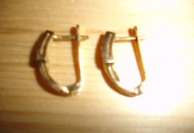 Серьги белое и жёлтое золото Москва